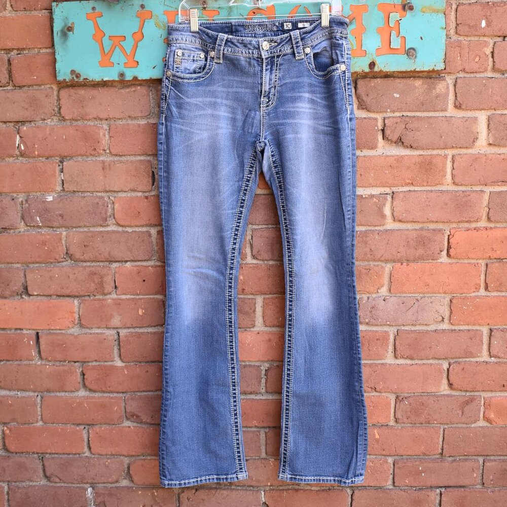 Miss Me Bootcut Jeans Winged Cross Design Size 30
